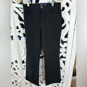 NYDJ Unique Tuxedo Sparkle Side Stripe Rich Jeans Black Size 4P